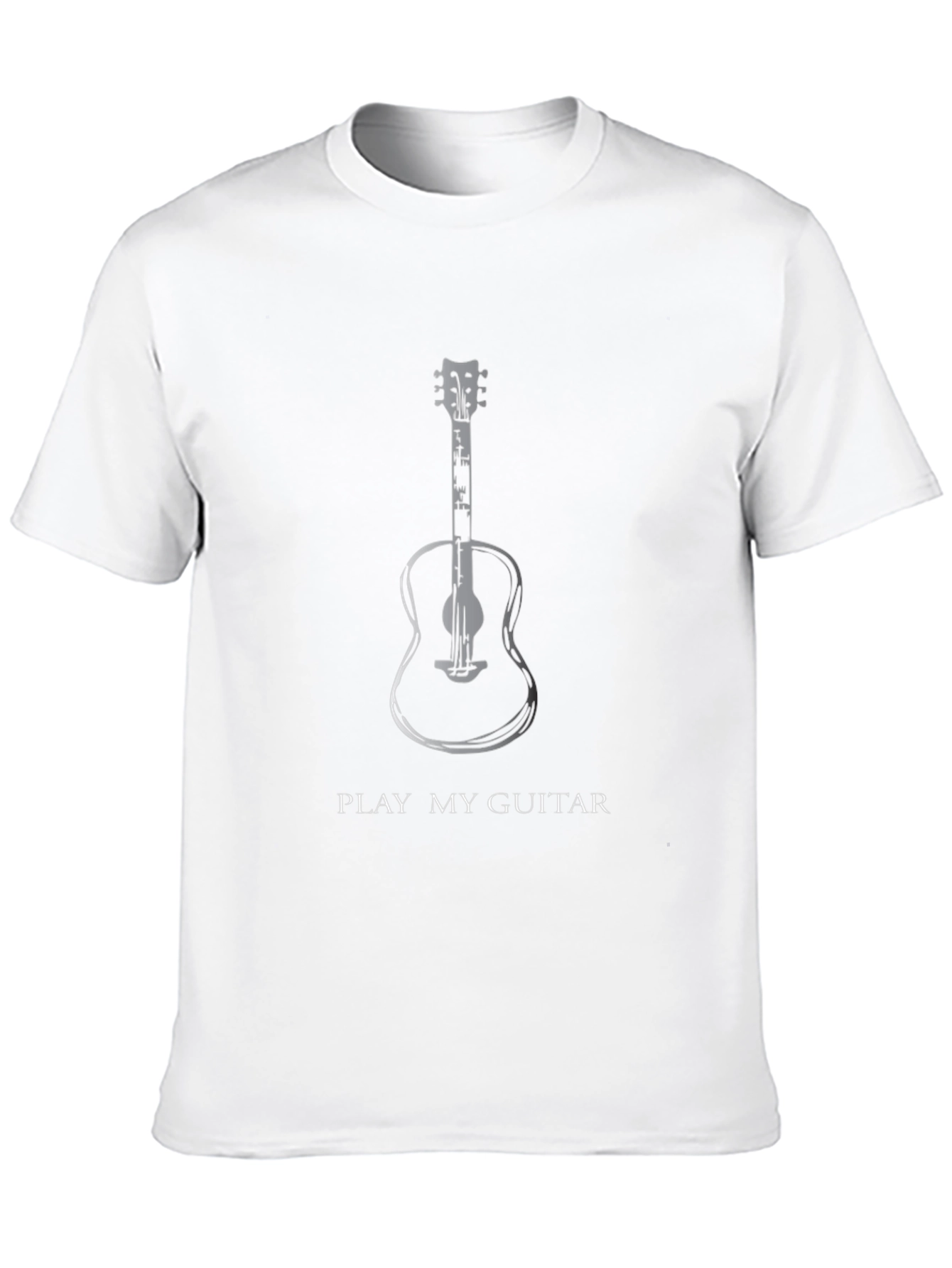 Play My Guitar Graphic Tee - Black Cotton T-Shirt