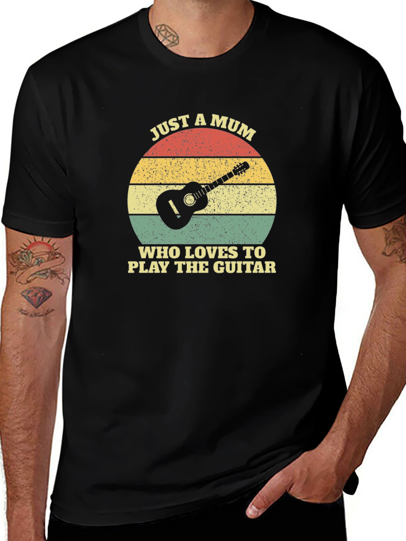 Just A Mum Guitar Lover Graphic T-Shirt