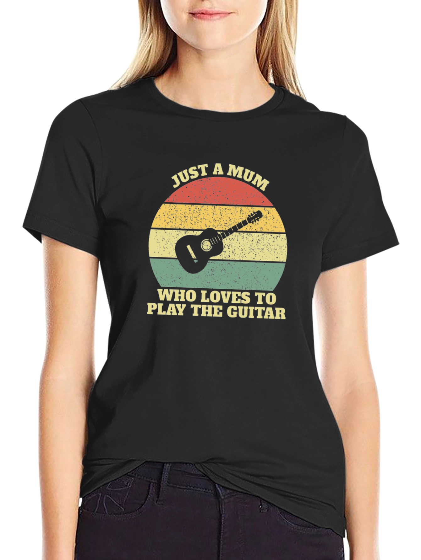 Just A Mum Guitar Lover Graphic T-Shirt