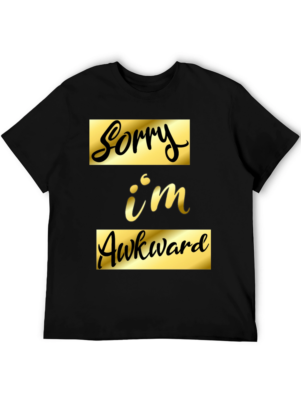 Sorry Im Awkward Black Graphic Tee