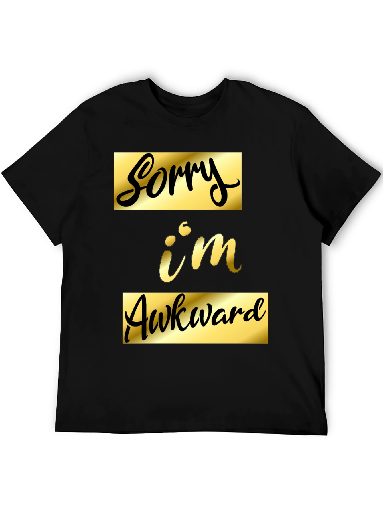 Sorry Im Awkward Black Graphic Tee