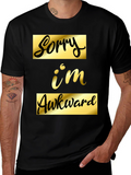 Sorry Im Awkward Black Graphic Tee