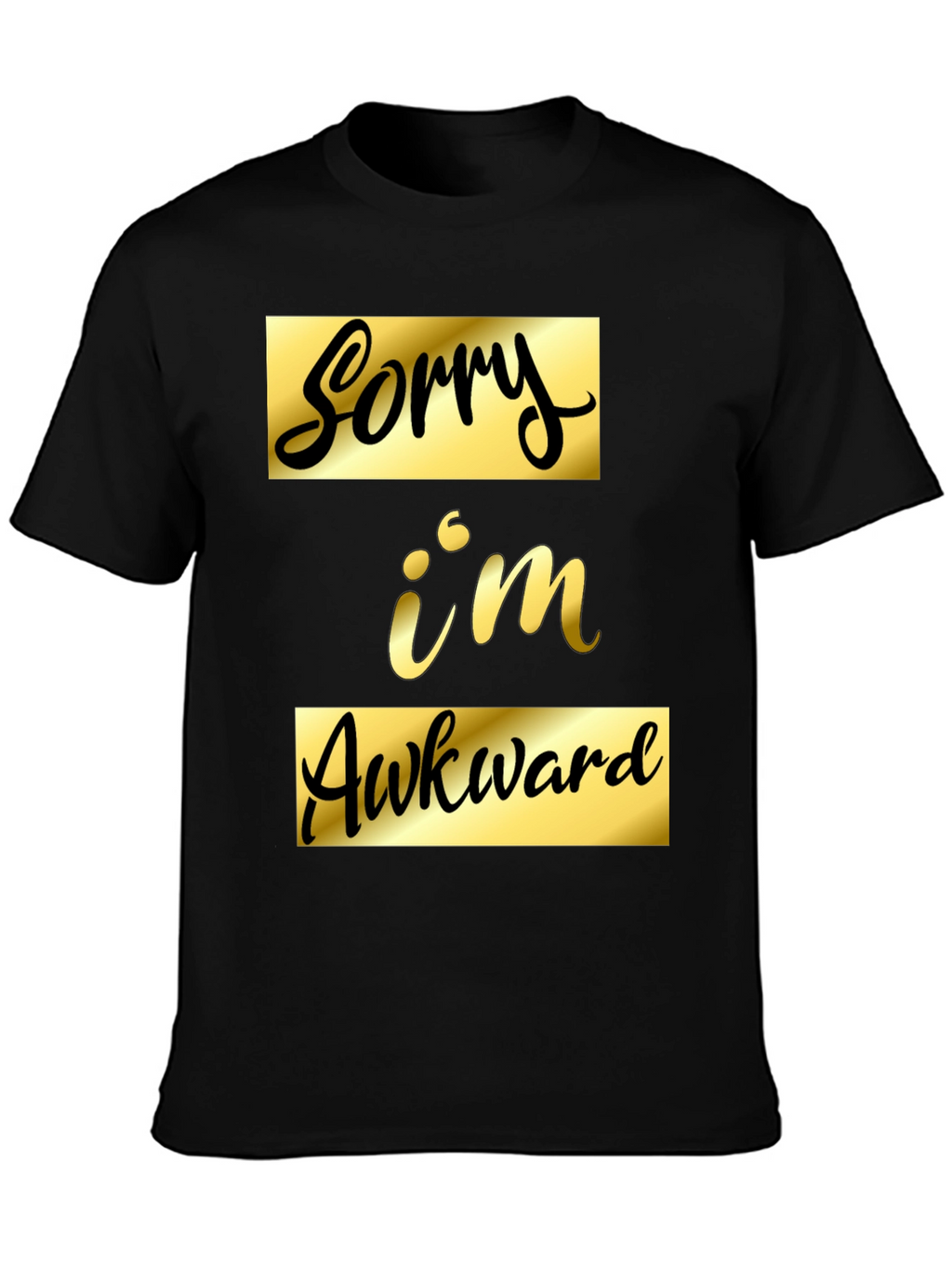 Sorry Im Awkward Black Graphic Tee