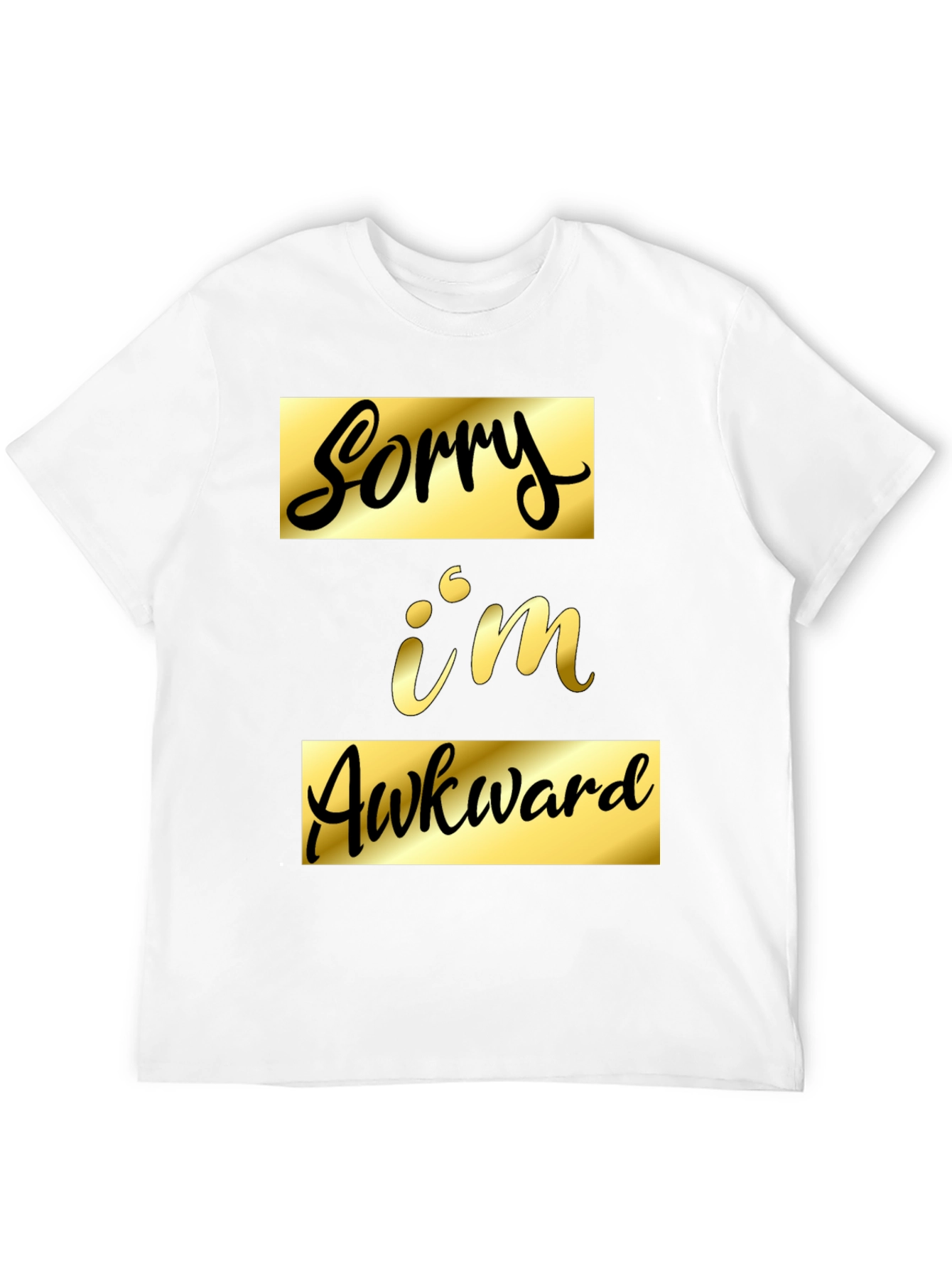 Sorry Im Awkward Black Graphic Tee
