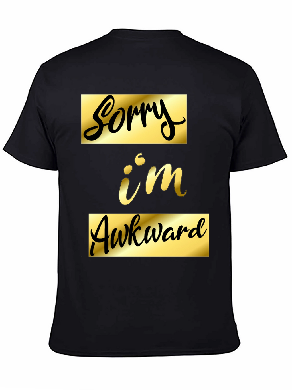 Sorry Im Awkward Black Graphic Tee