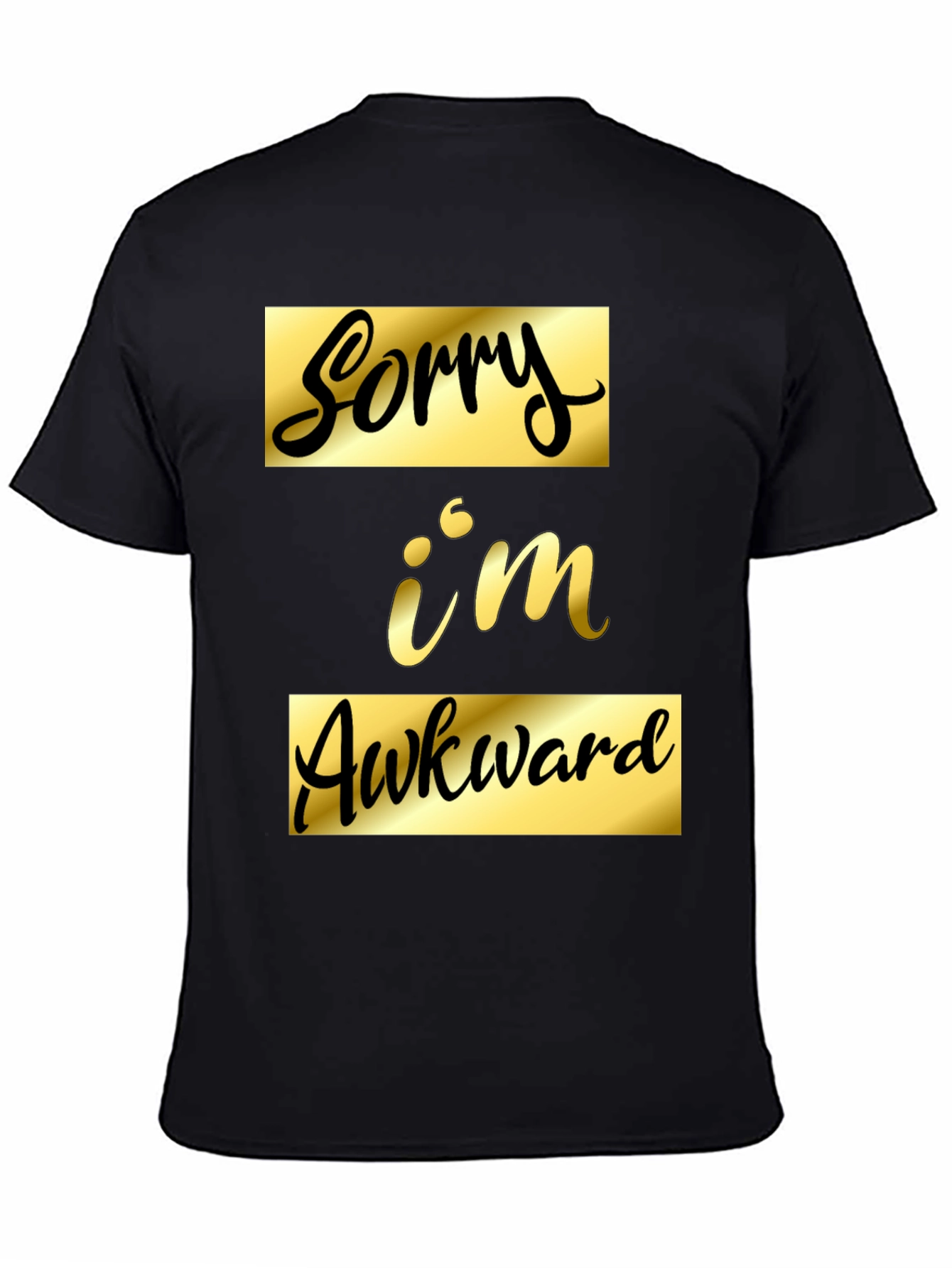 Sorry Im Awkward Black Graphic Tee