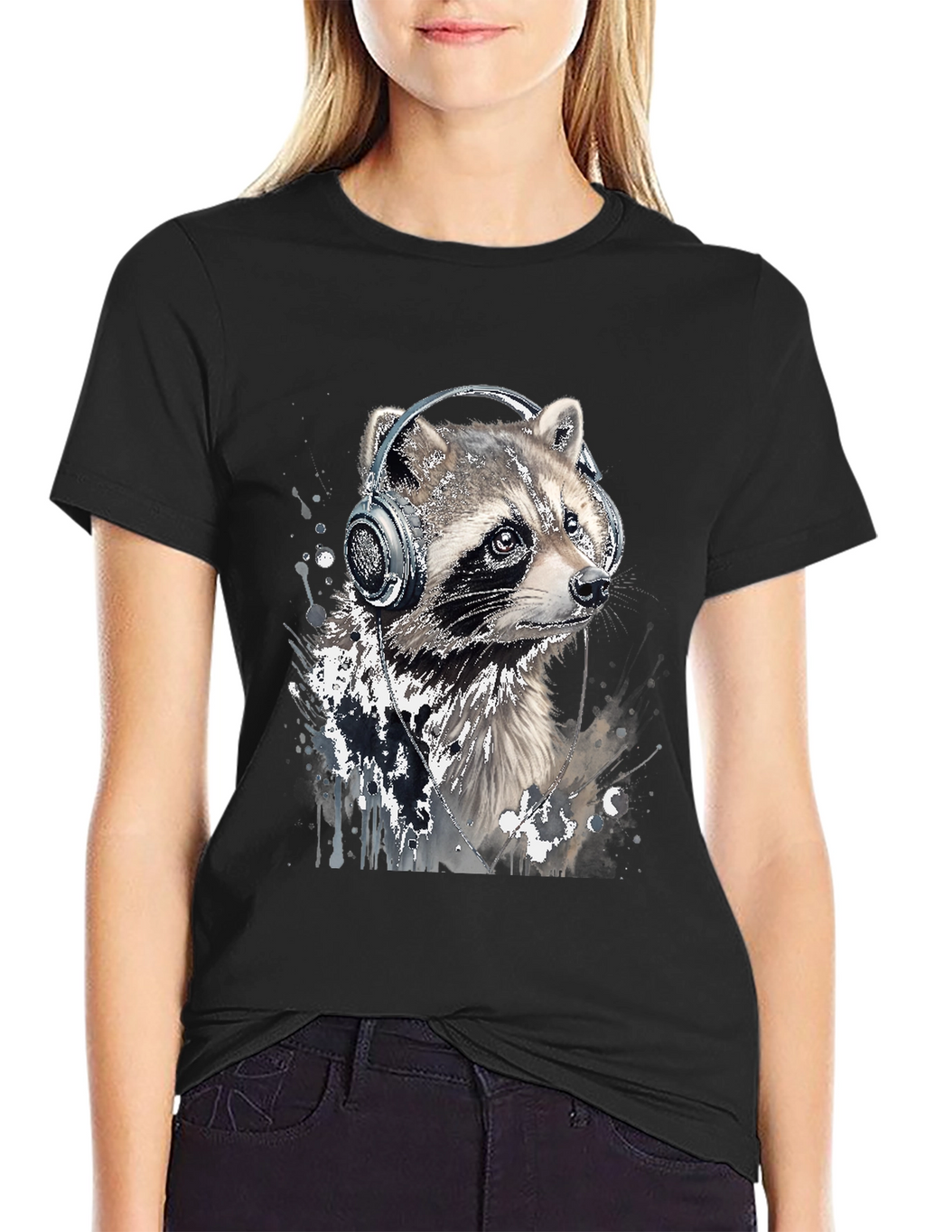 Raccoon DJ Graphic Tee