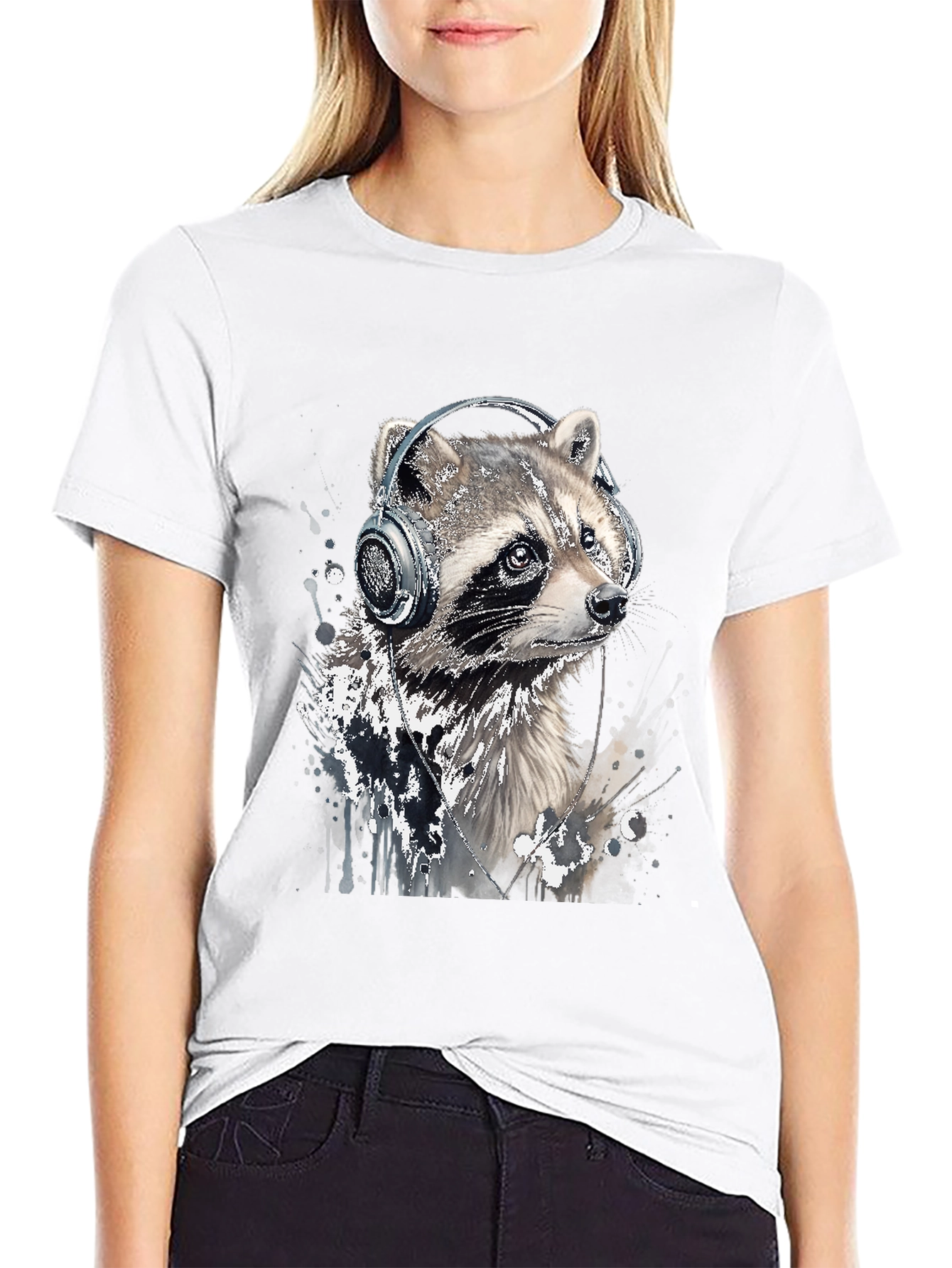 Raccoon DJ Graphic Tee