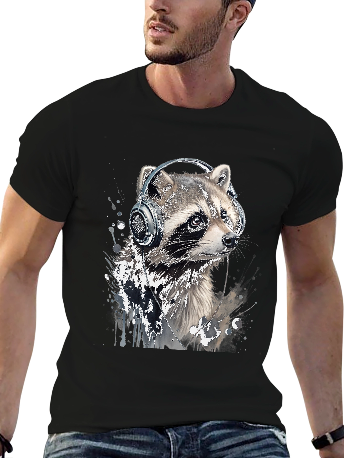 Raccoon DJ Graphic Tee