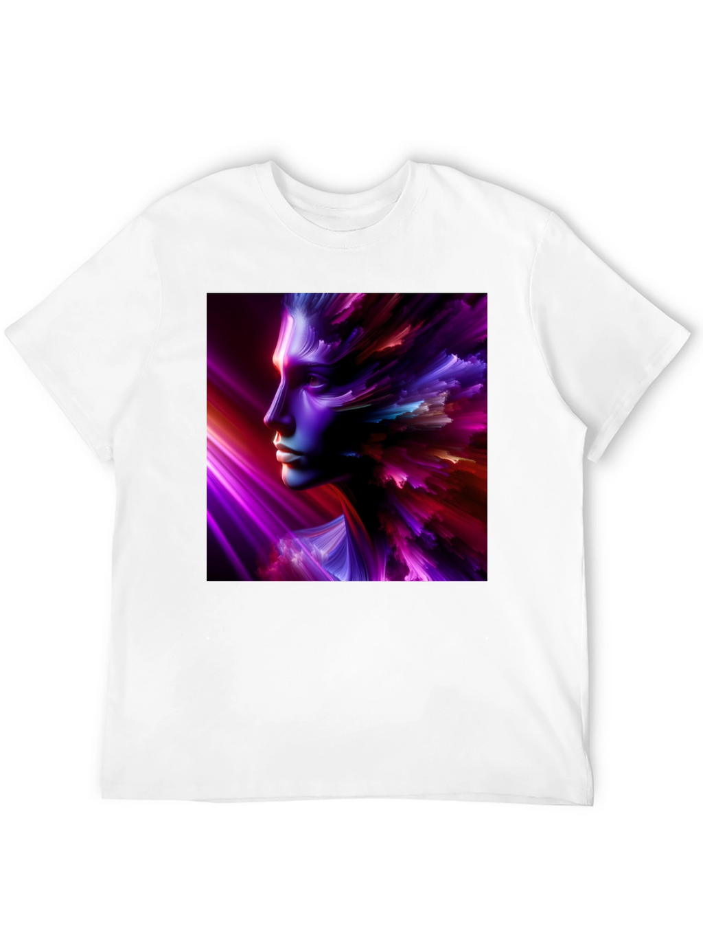 Abstract Face Graphic Black T-Shirt