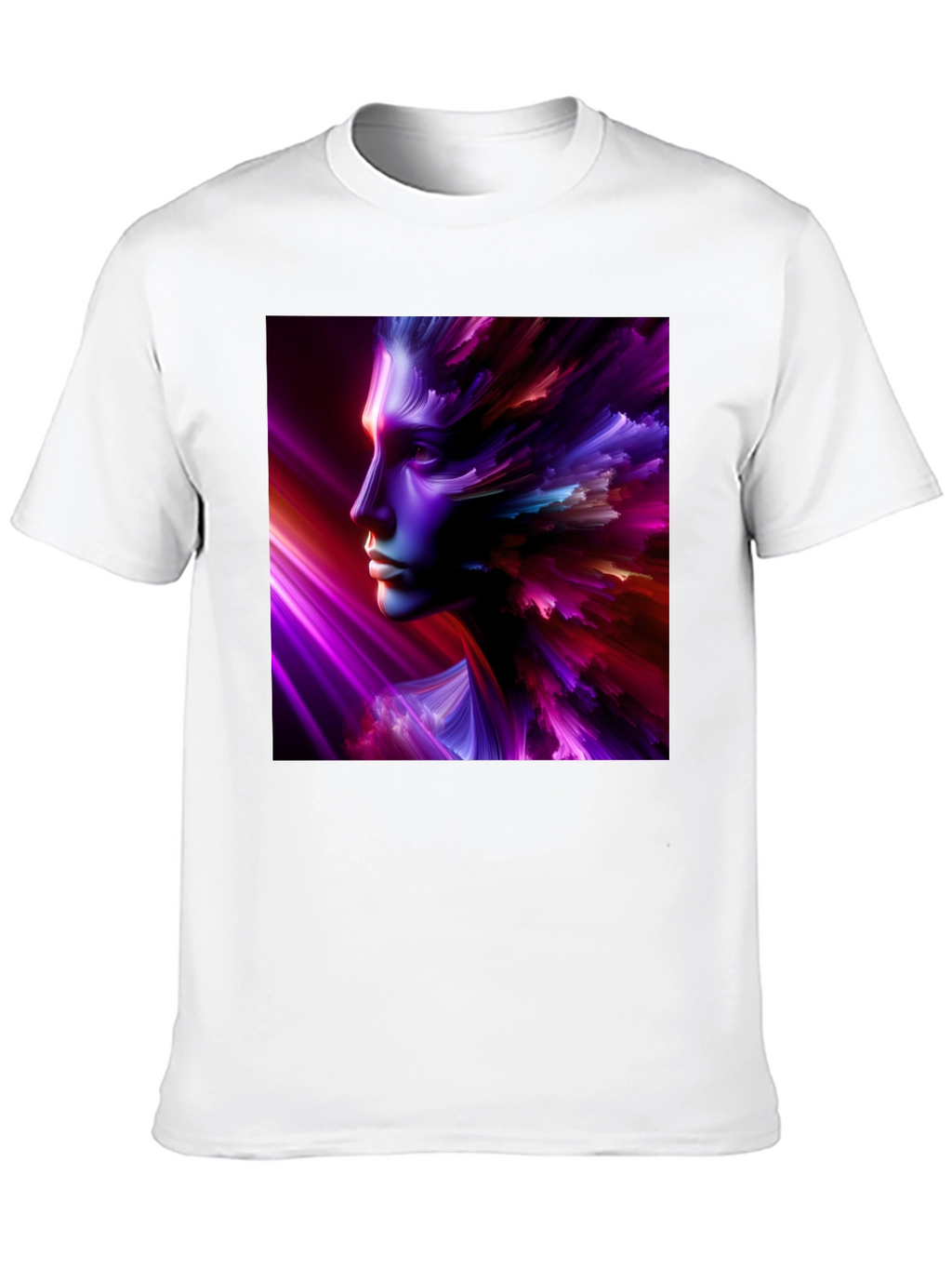 Abstract Face Graphic Black T-Shirt