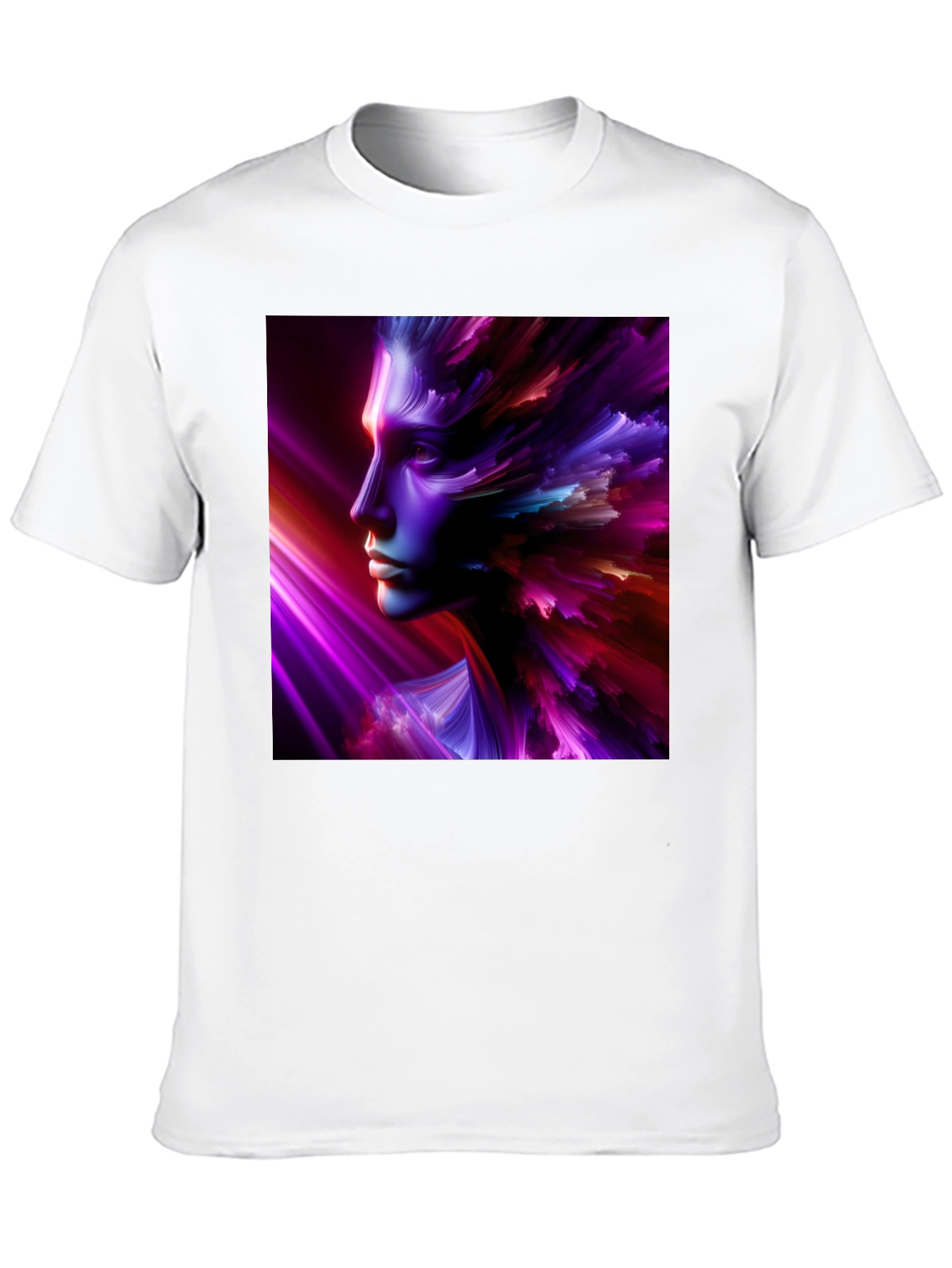 Abstract Face Graphic Black T-Shirt