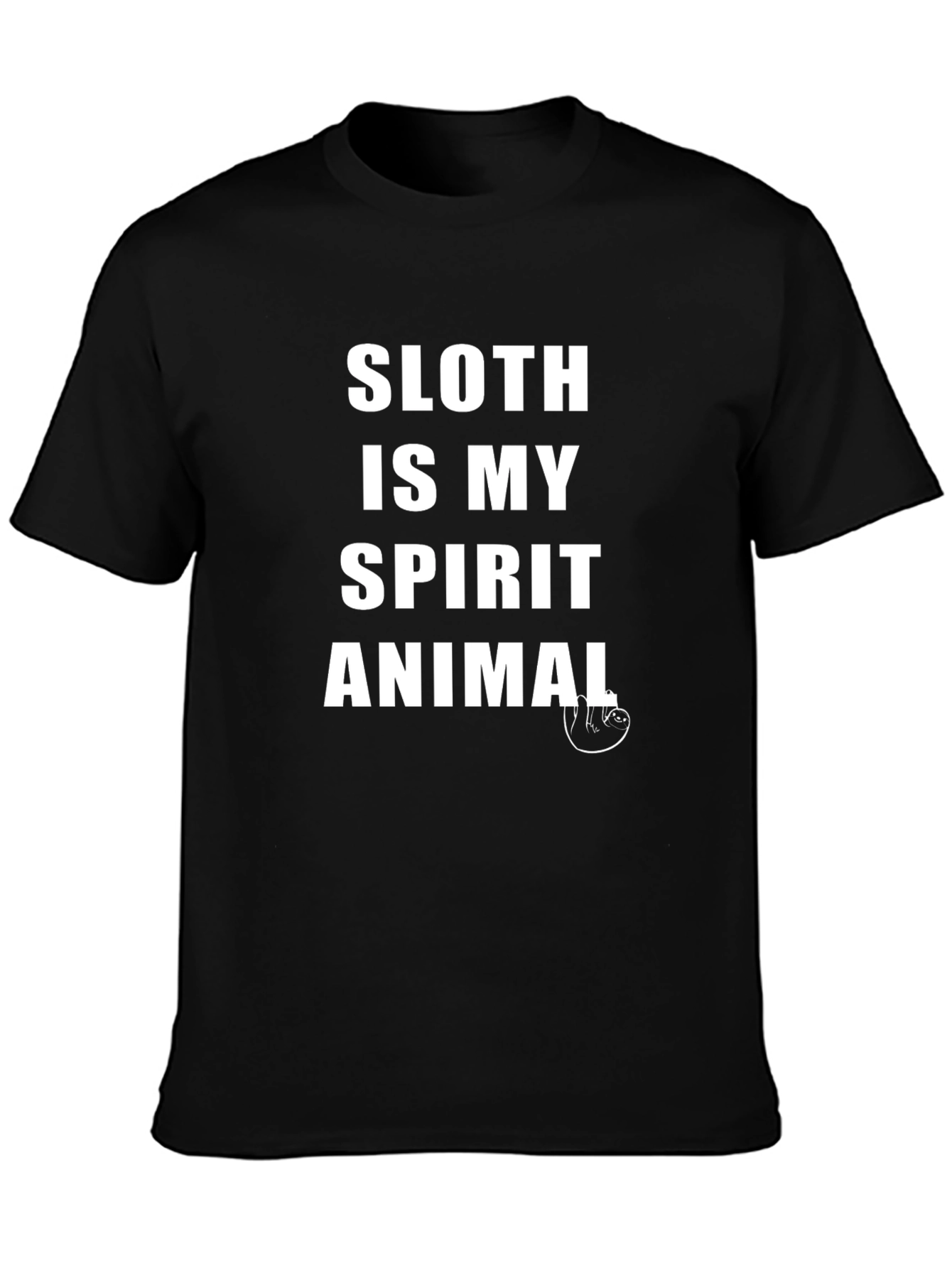 Sloth Is My Spirit Animal T-Shirt - Mens Black Tee