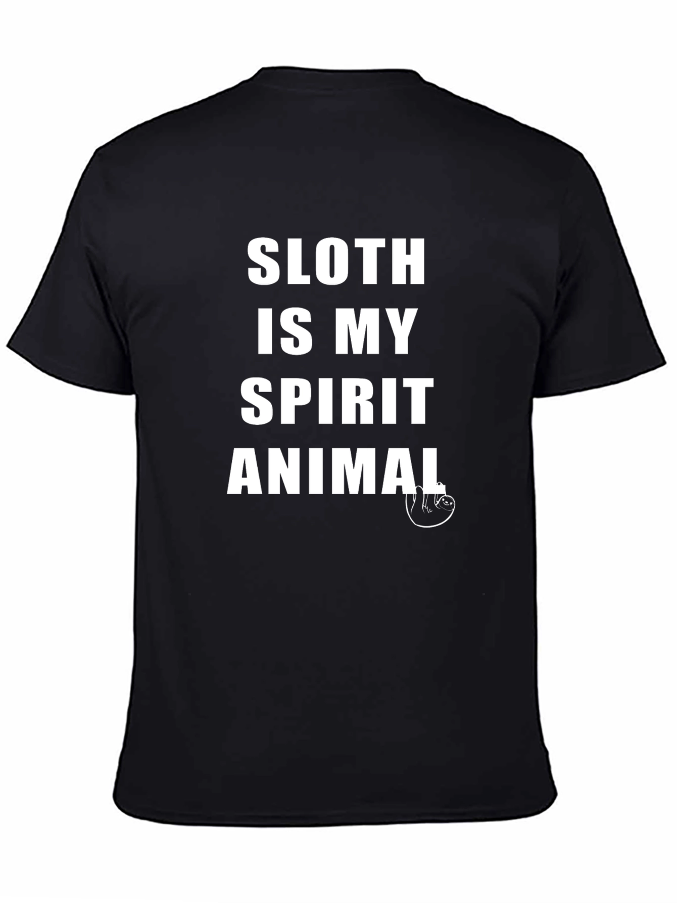 Sloth Is My Spirit Animal T-Shirt - Mens Black Tee