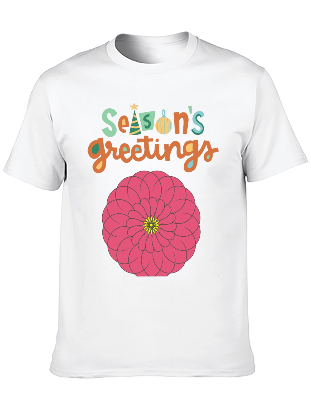 Seasons Greetings Floral Graphic T-Shirt