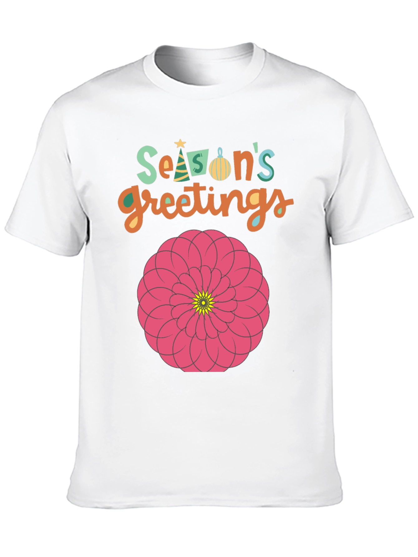 Seasons Greetings Floral Graphic T-Shirt