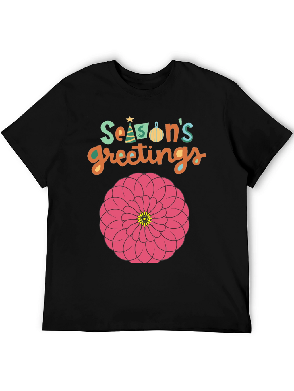 Seasons Greetings Floral Graphic T-Shirt