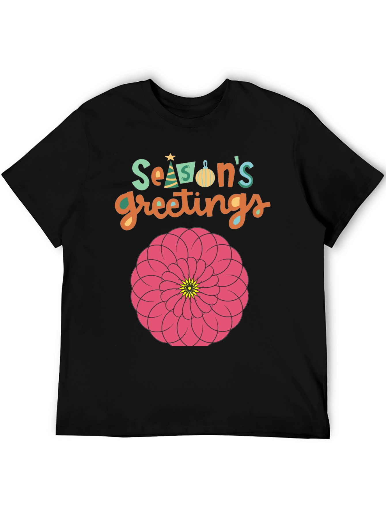 Seasons Greetings Floral Graphic T-Shirt