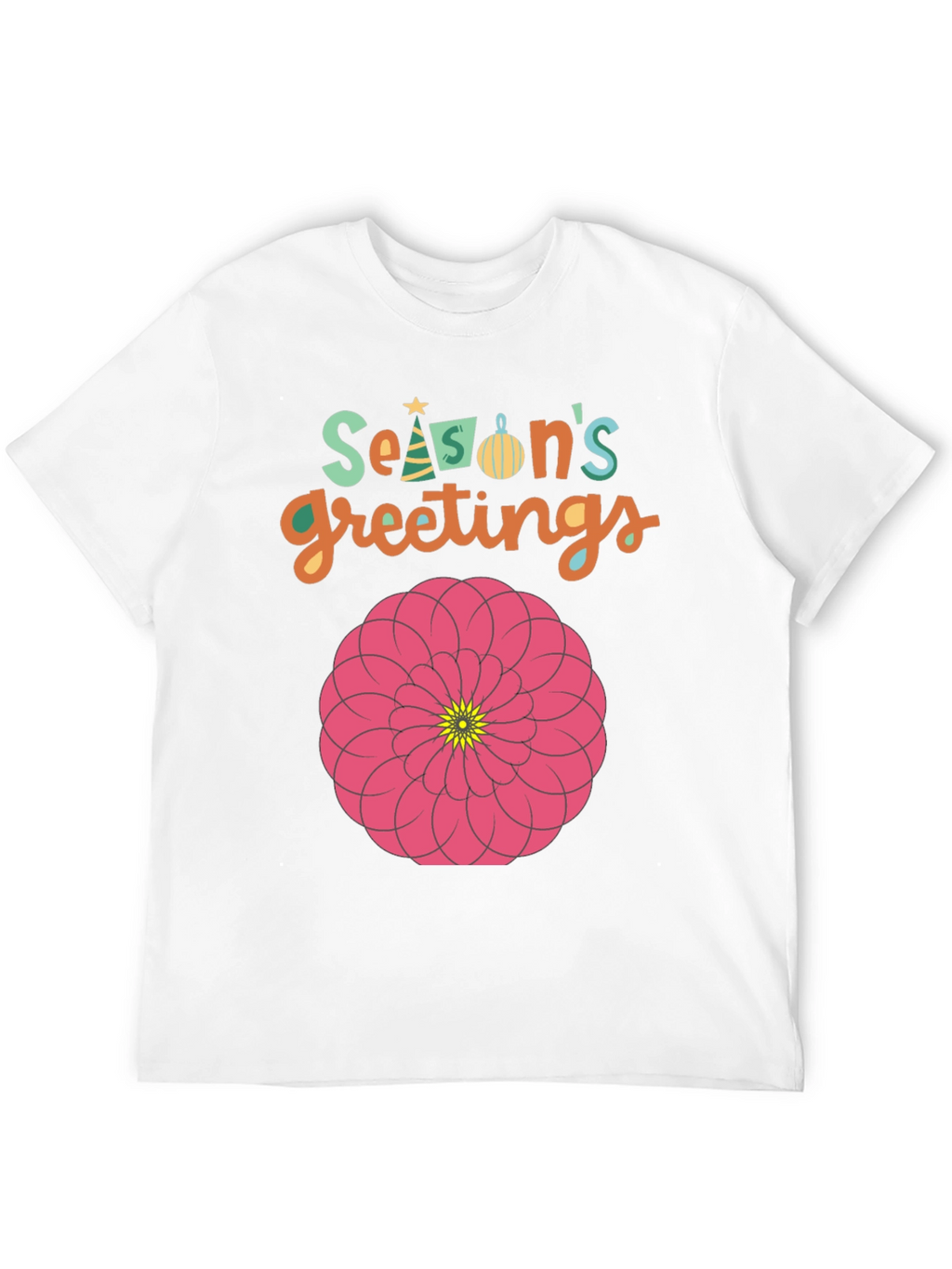 Seasons Greetings Floral Graphic T-Shirt