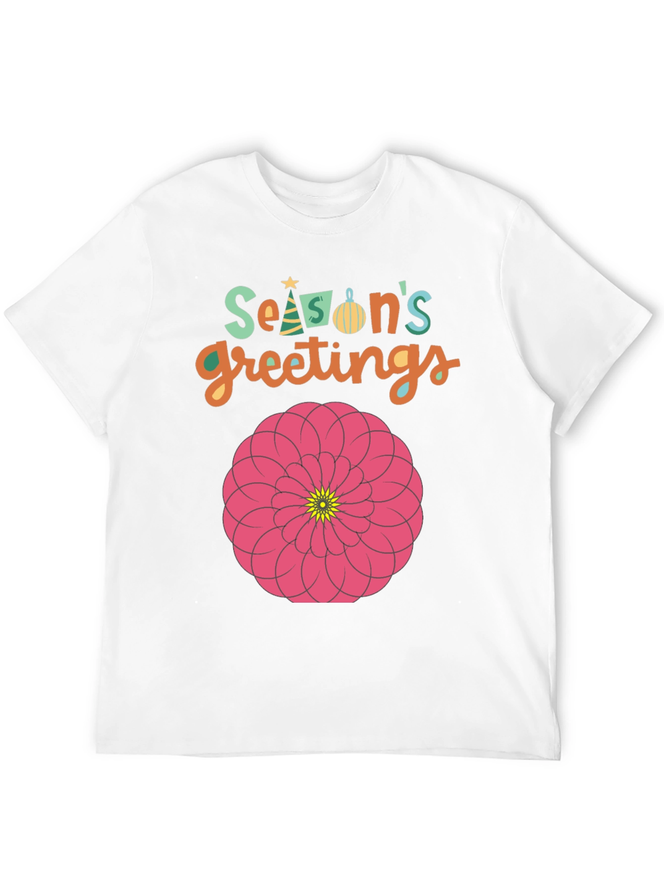 Seasons Greetings Floral Graphic T-Shirt