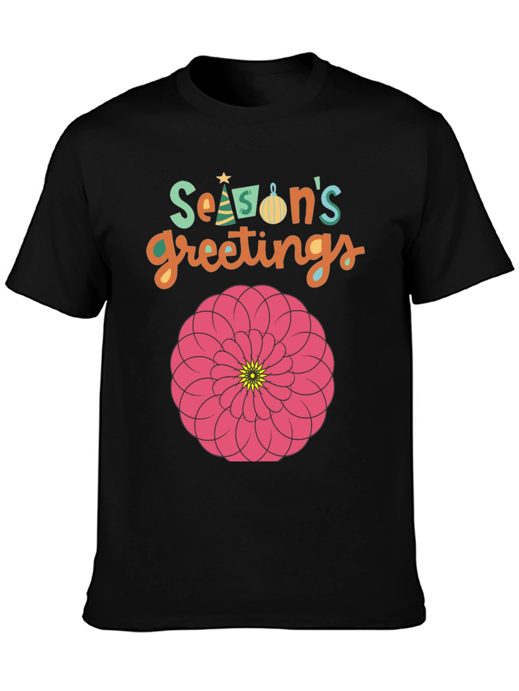 Seasons Greetings Floral Graphic T-Shirt