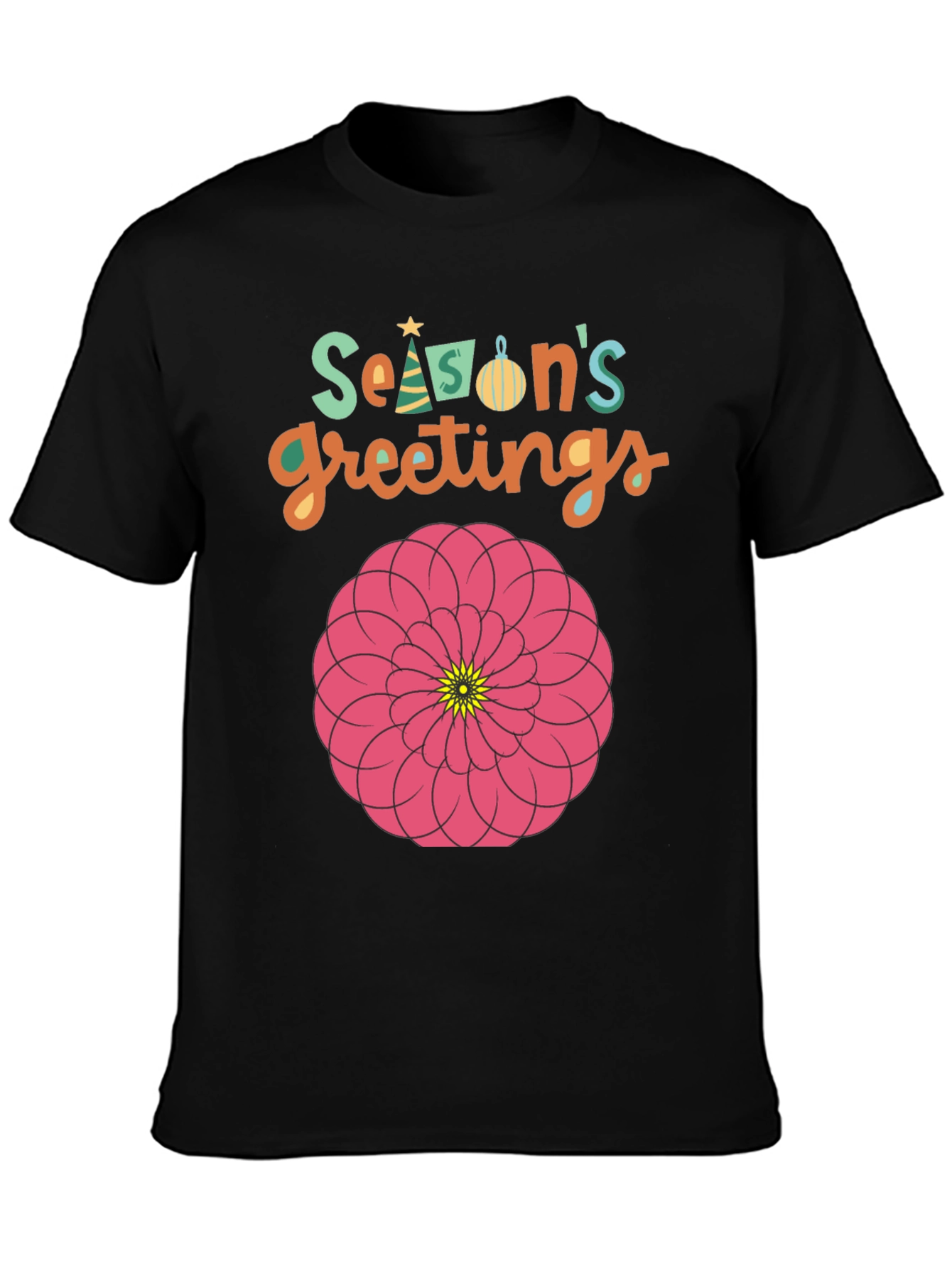 Seasons Greetings Floral Graphic T-Shirt