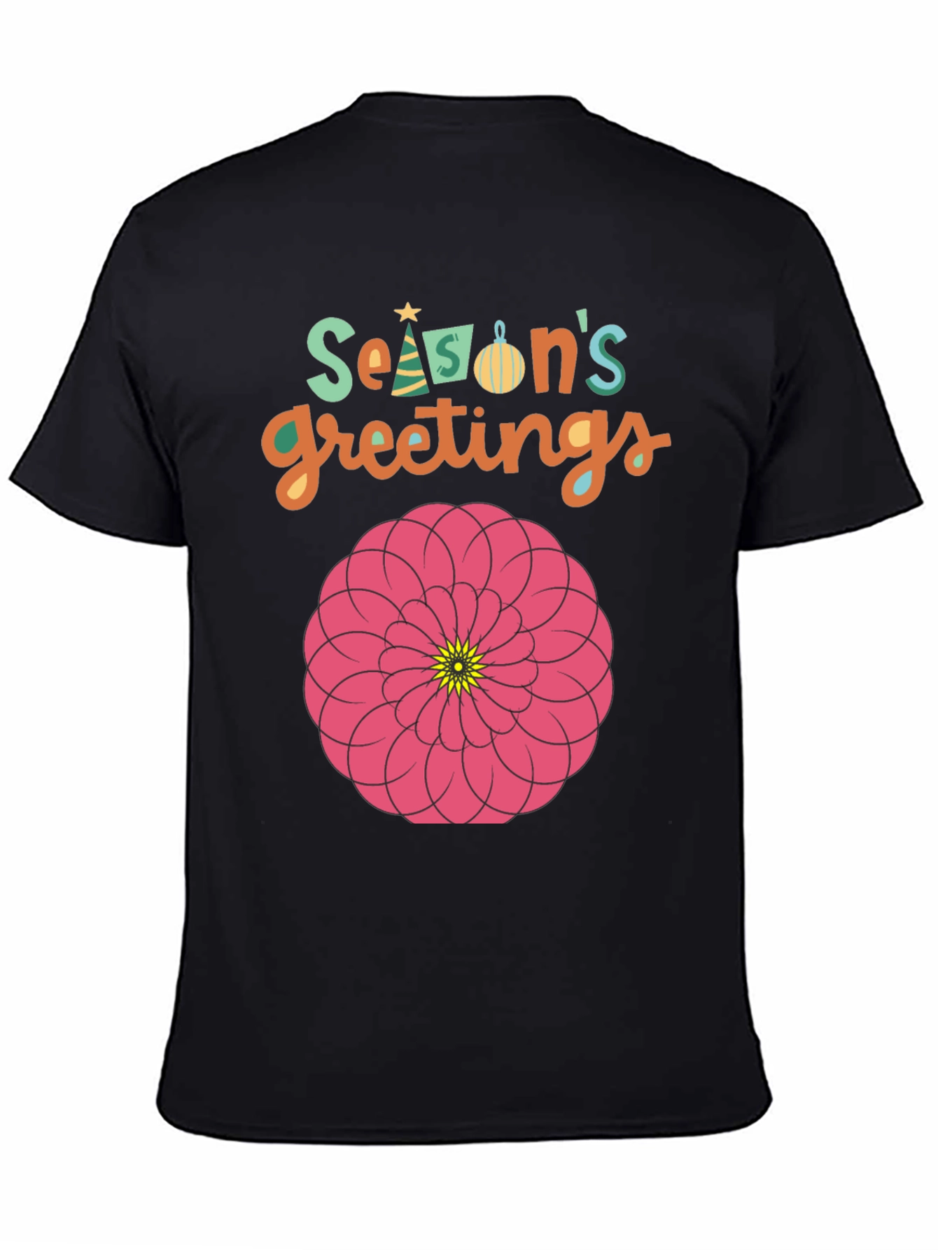 Seasons Greetings Floral Graphic T-Shirt