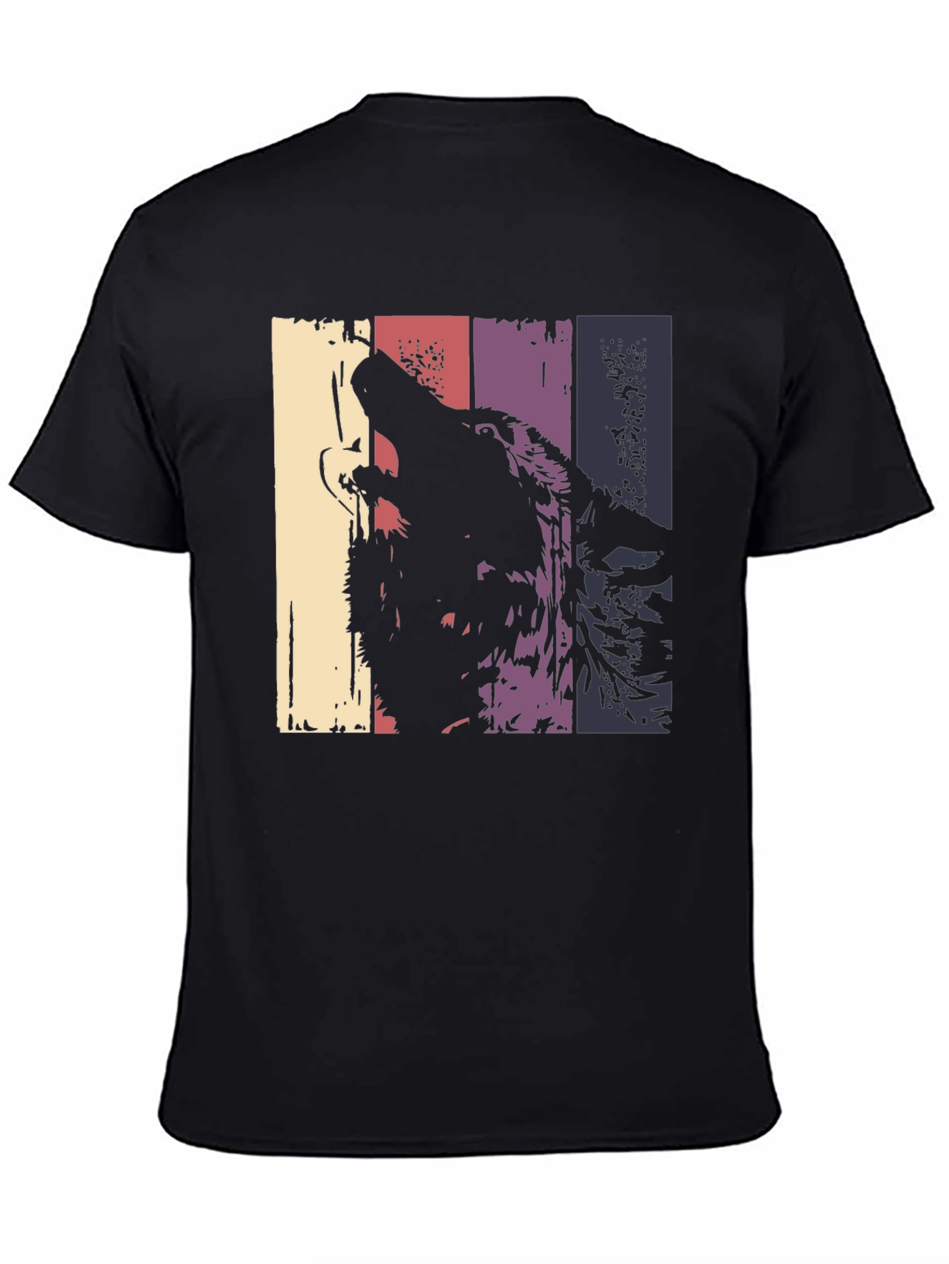 Vintage Wolf Graphic Tee - Retro Style T-Shirt