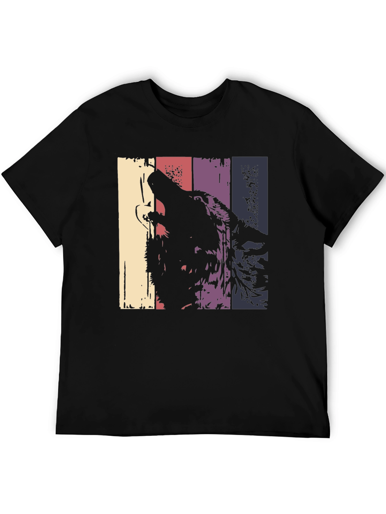 Vintage Wolf Graphic Tee - Retro Style T-Shirt