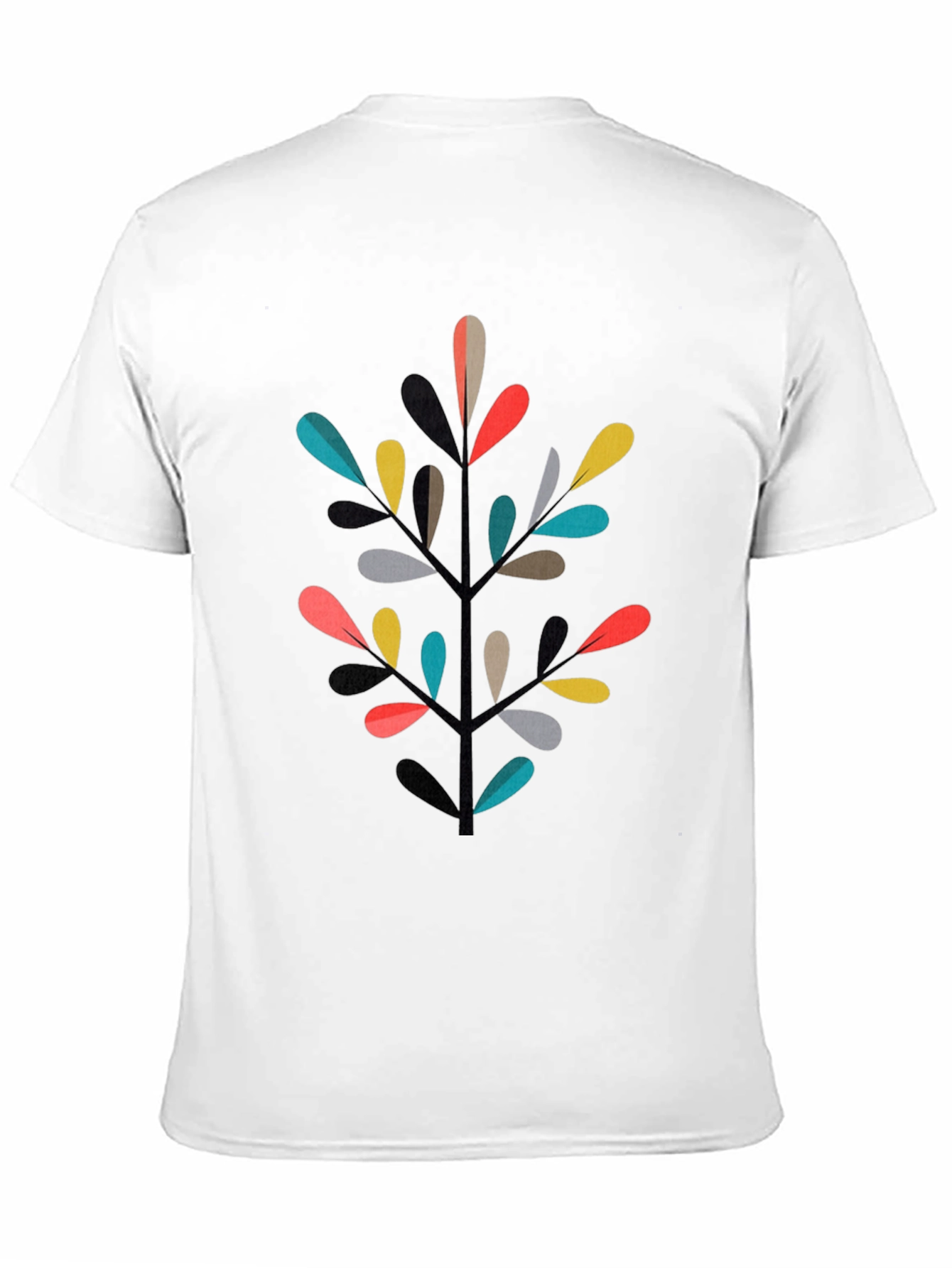 Modern Geometric Leaf T-Shirt