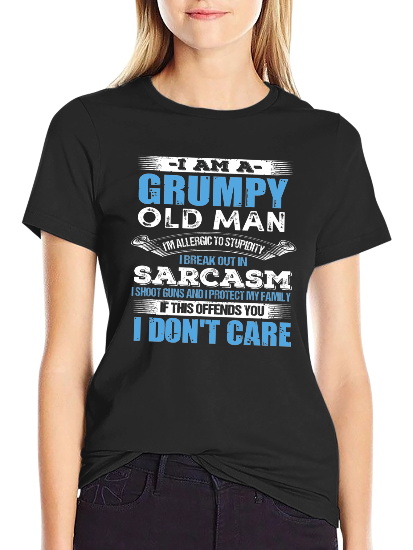 Grumpy Old Man T-Shirt - Sarcasm and Protection