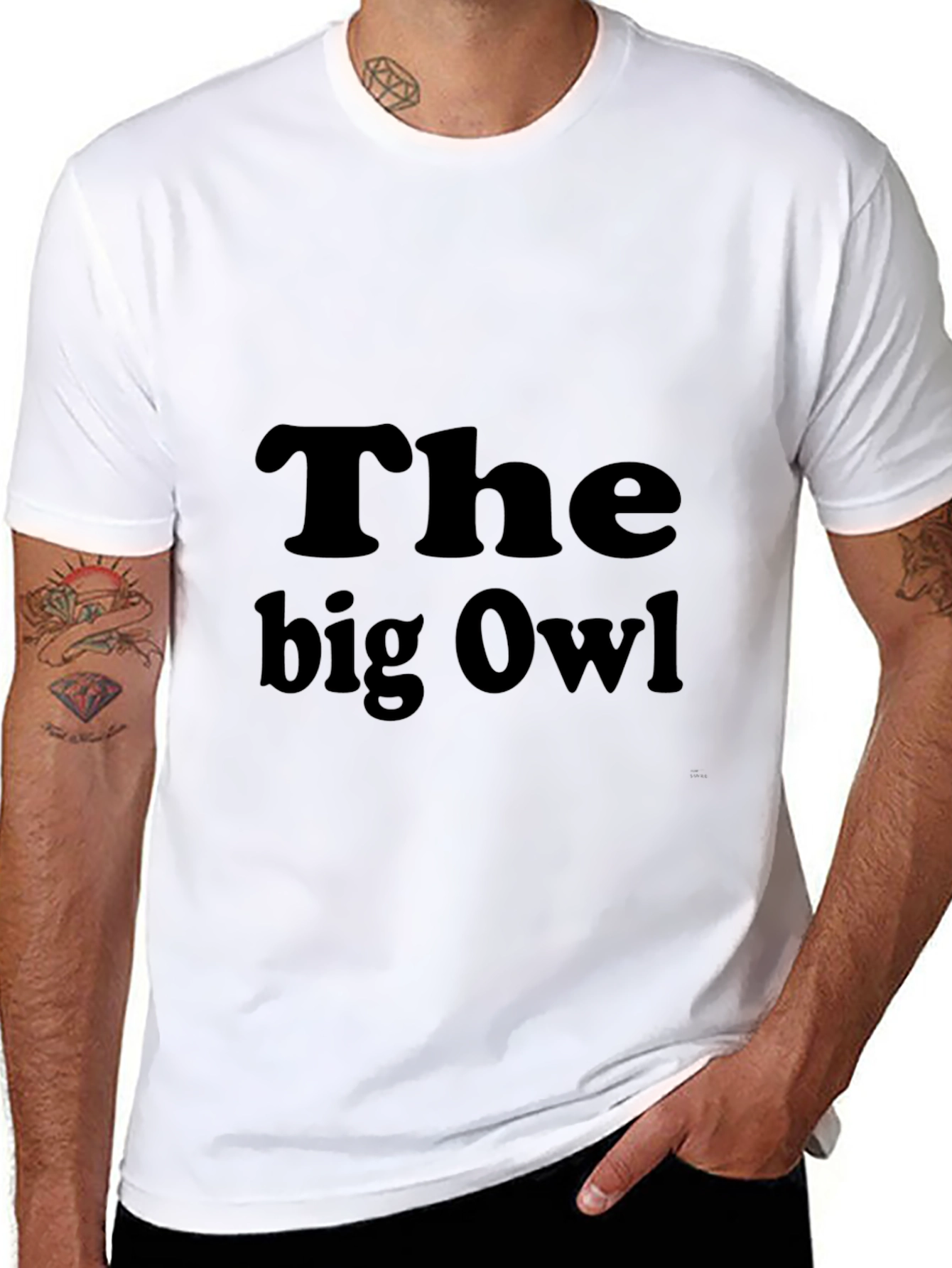 The Big Owl Black Graphic Tee - Mens