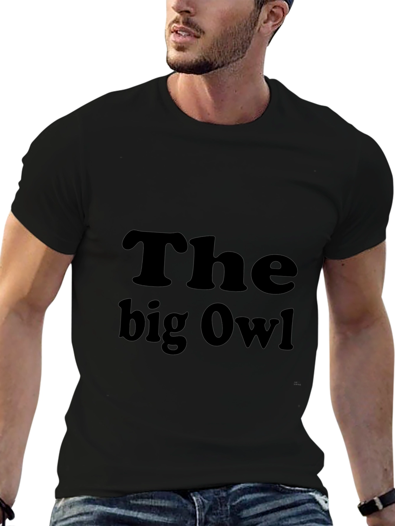 The Big Owl Black Graphic Tee - Mens