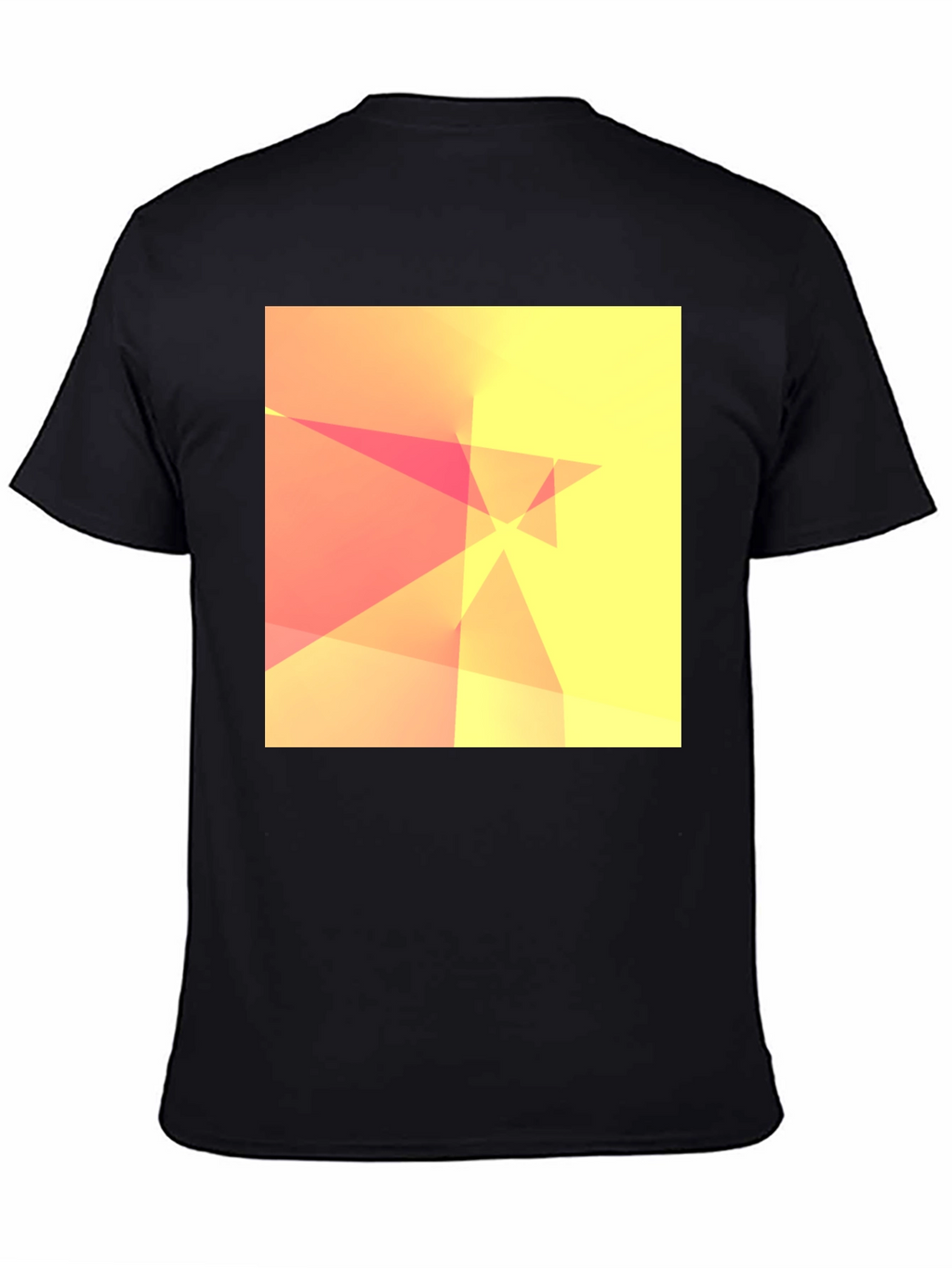 Abstract Geometric Design Black T-Shirt