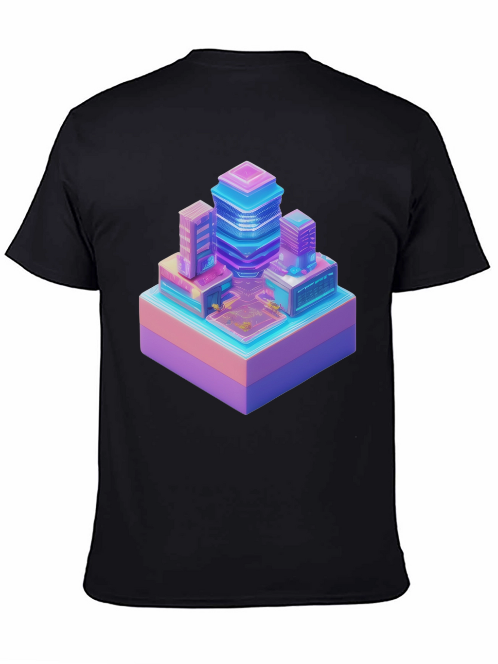 Retro Pixel Cityscape T-Shirt