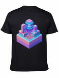 Retro Pixel Cityscape T-Shirt