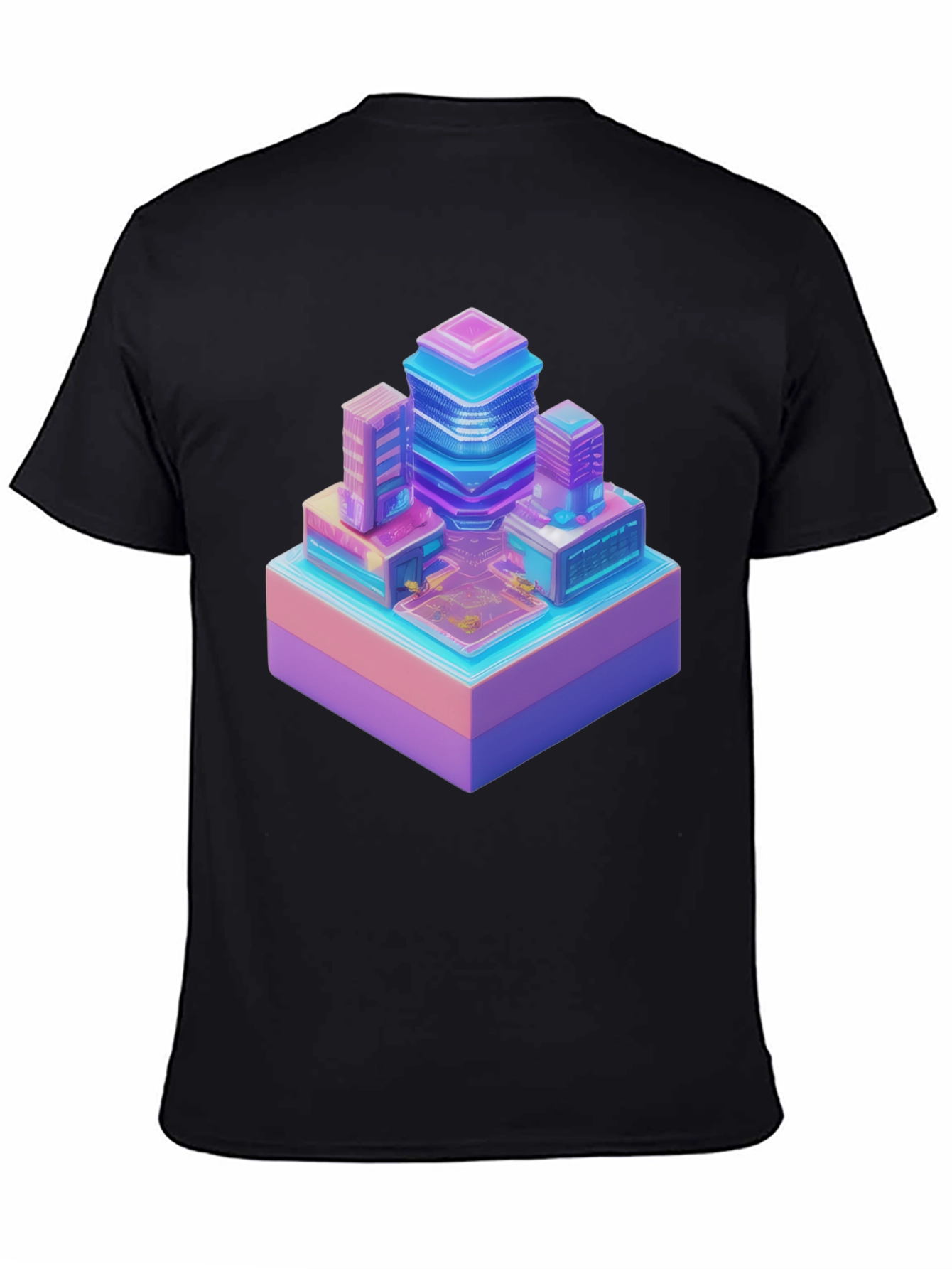 Retro Pixel Cityscape T-Shirt