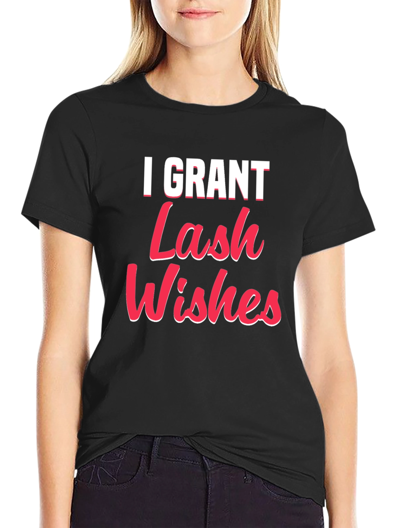 I Grant Lash Wishes Black T-Shirt