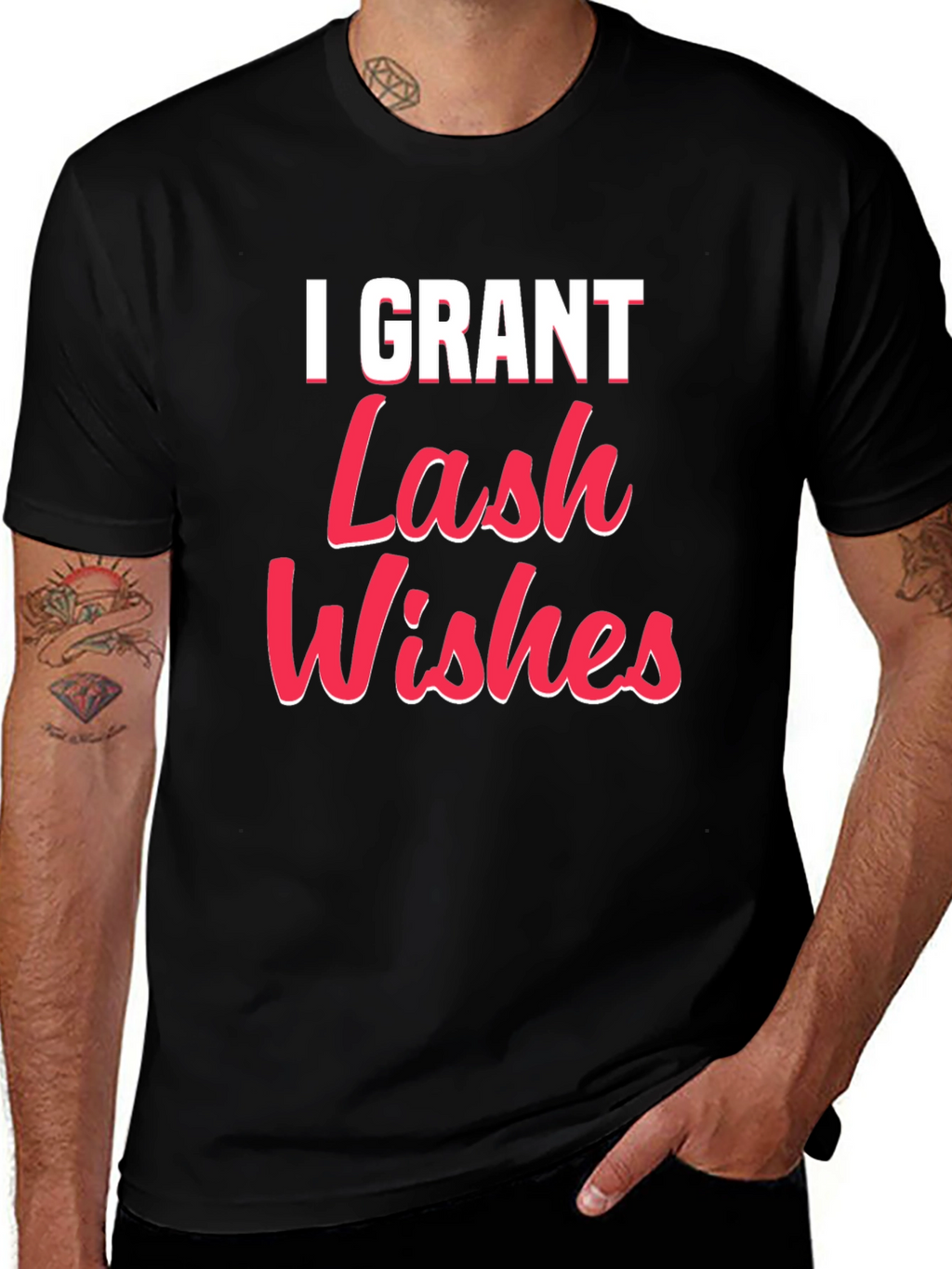 I Grant Lash Wishes Black T-Shirt
