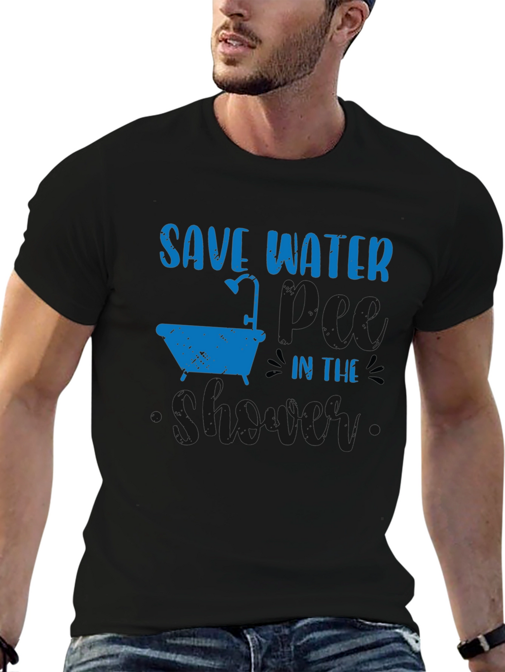 Save Water Shower T-Shirt - Eco-Friendly Humor