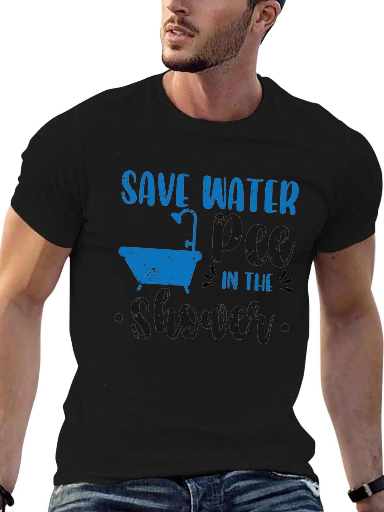 Save Water Shower T-Shirt - Eco-Friendly Humor