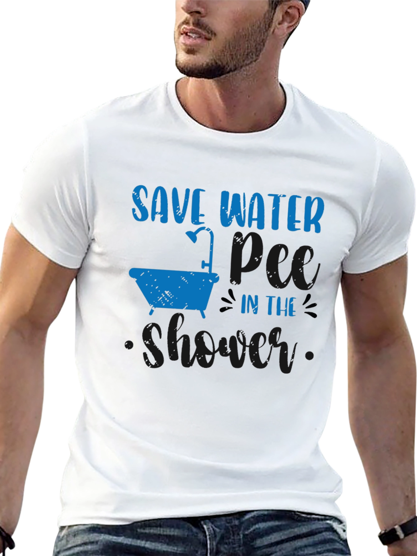 Save Water Shower T-Shirt - Eco-Friendly Humor