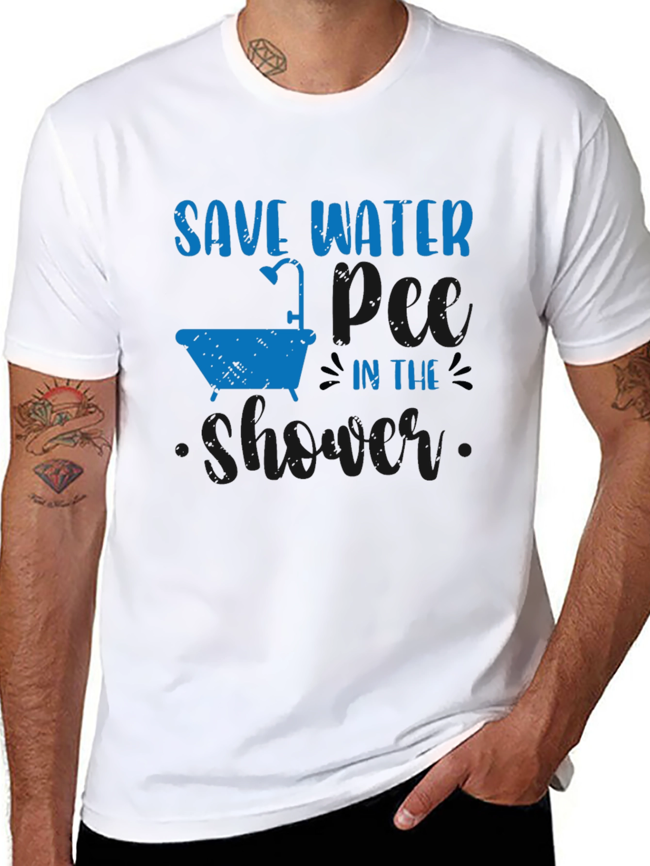 Save Water Shower T-Shirt - Eco-Friendly Humor
