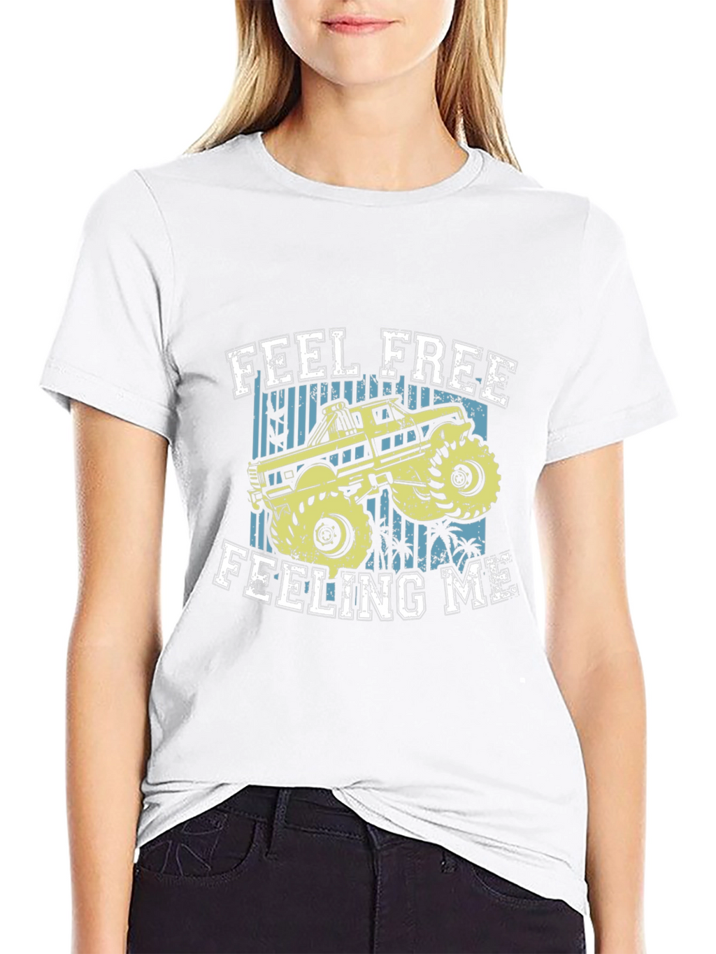 Feel Free Monster Truck Graphic T-Shirt