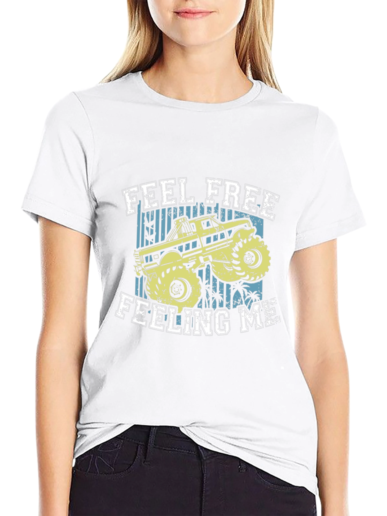 Feel Free Monster Truck Graphic T-Shirt