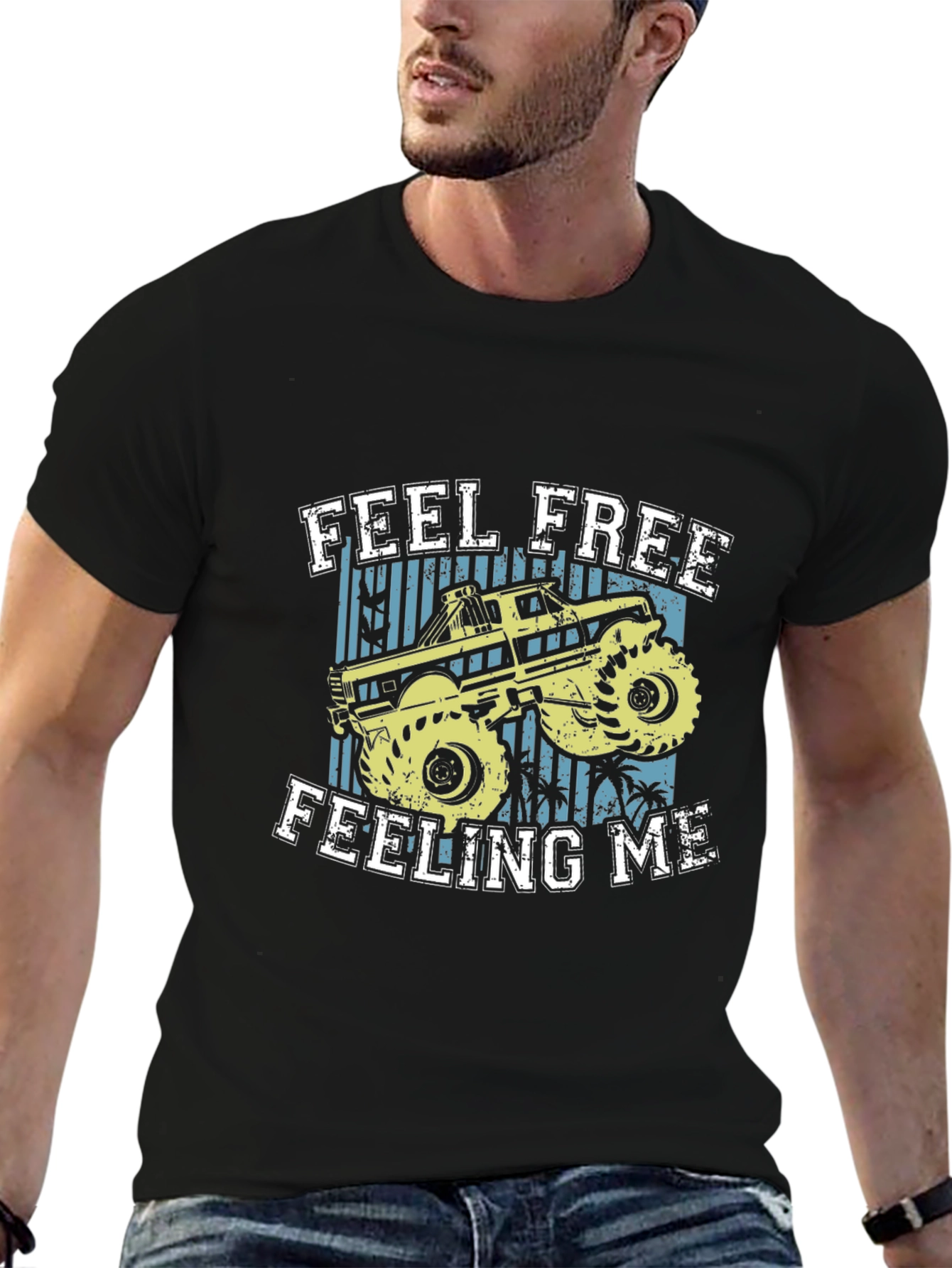 Feel Free Monster Truck Graphic T-Shirt