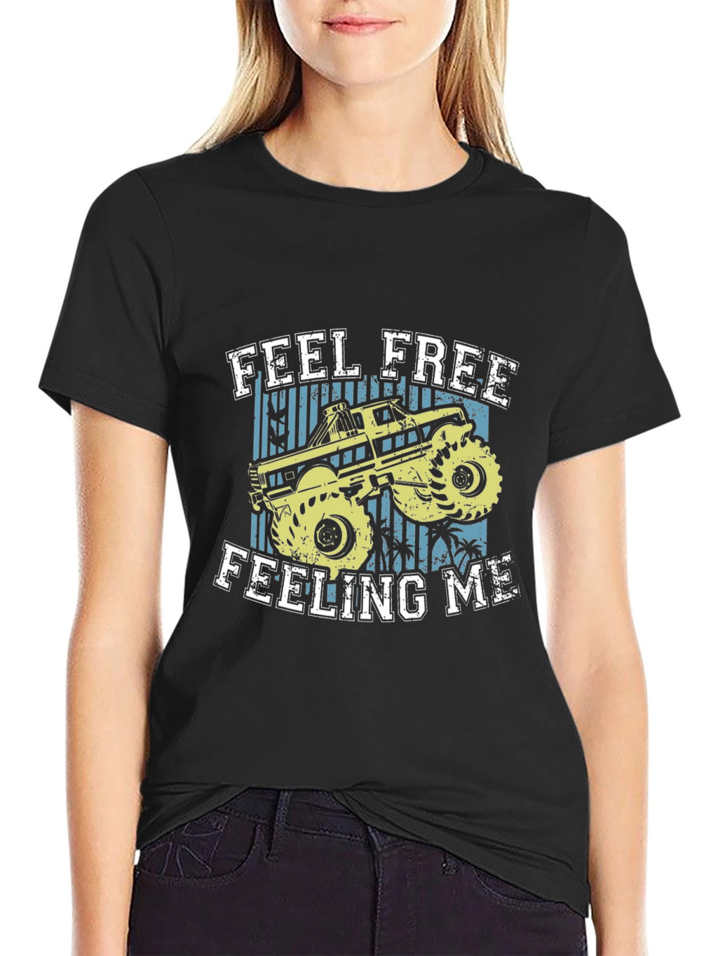 Feel Free Monster Truck Graphic T-Shirt