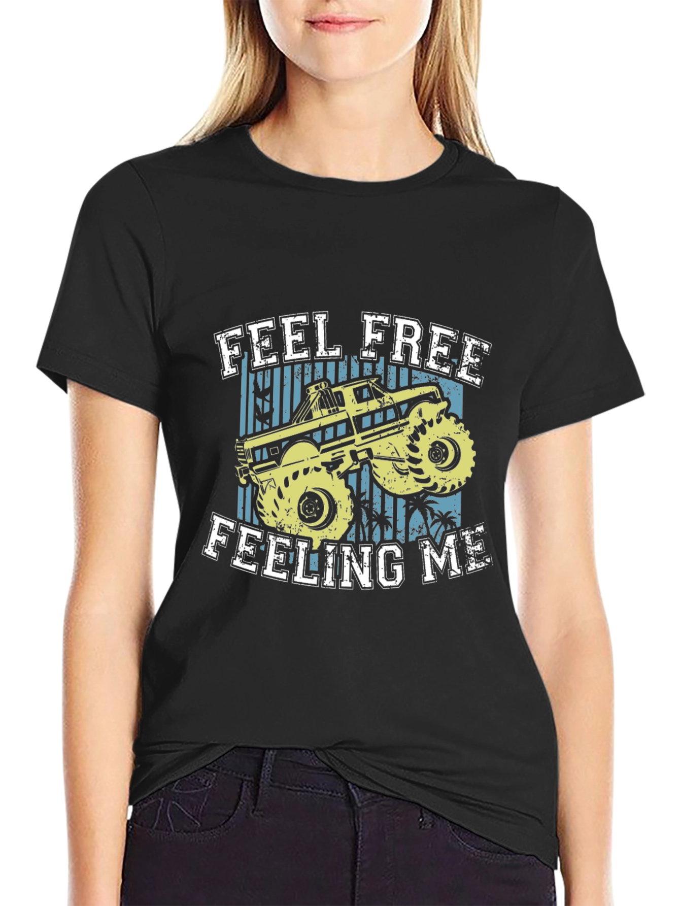 Feel Free Monster Truck Graphic T-Shirt