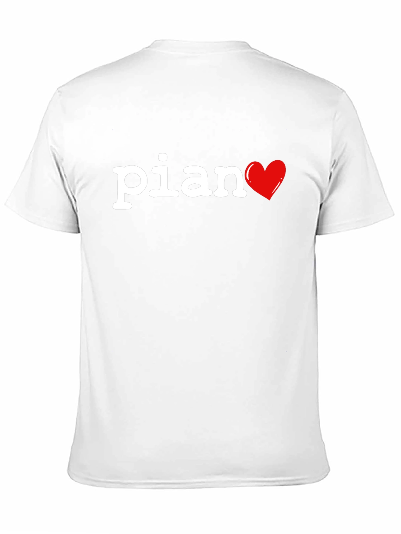 Piano Heart T-Shirt - Music Lover Tee