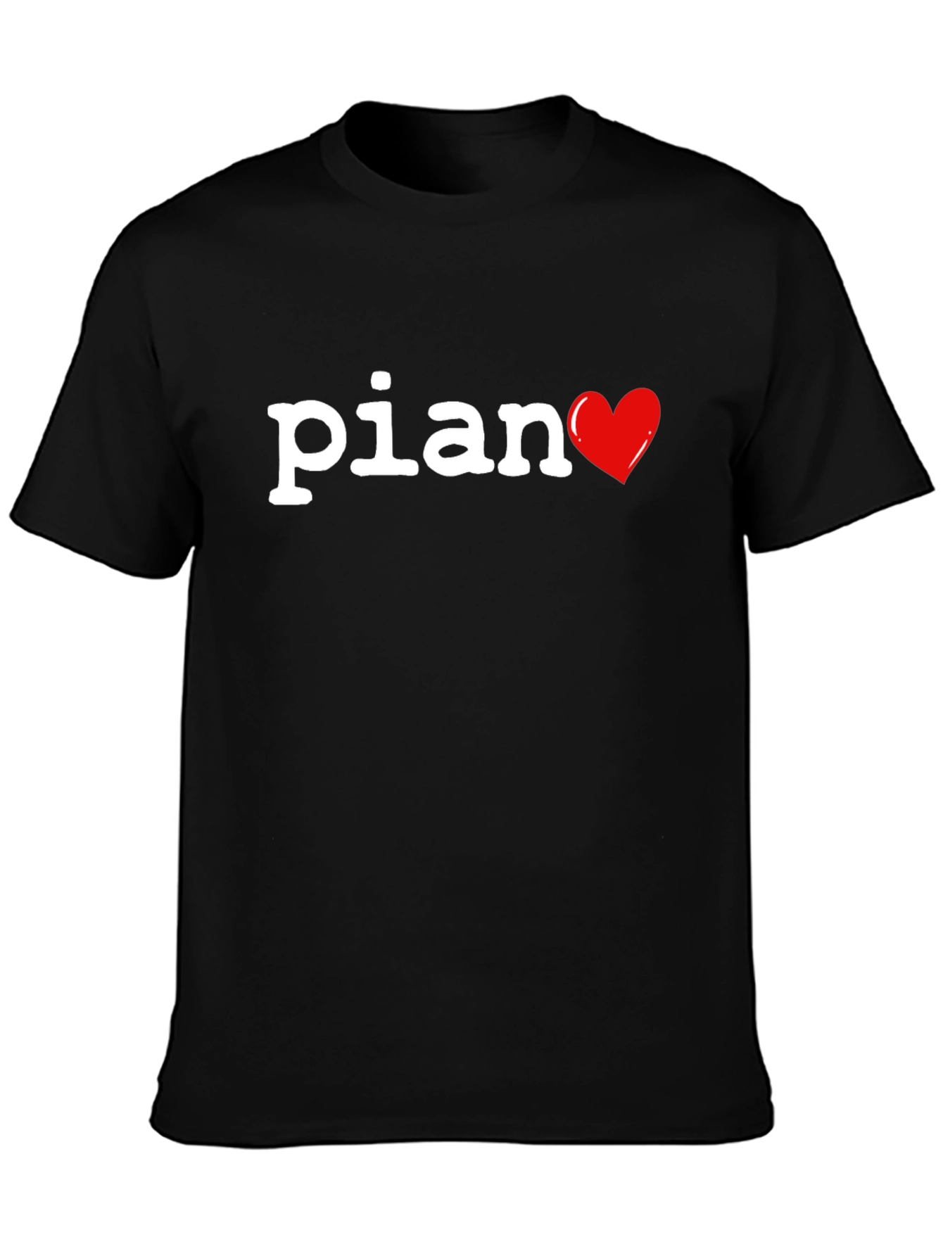 Piano Heart T-Shirt - Music Lover Tee